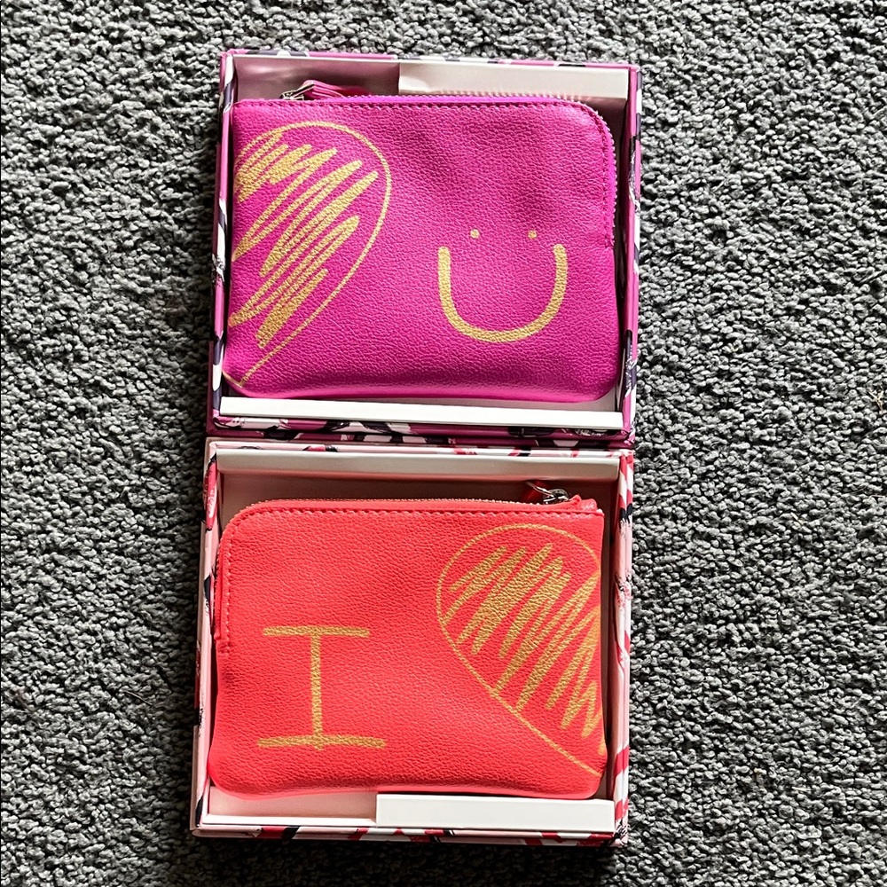 Vera Bradley Pink and Orange Pouches